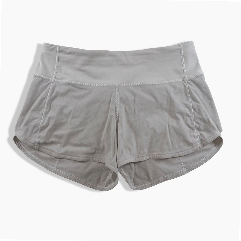 Lululemon Speed Up Running Shorts Grey Size 6 Tall 2.5 Inch Inseam Low Rise